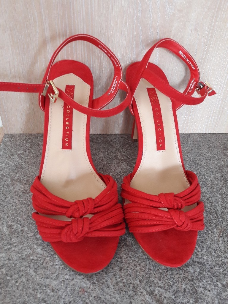 marks and spencer ladies red shoes